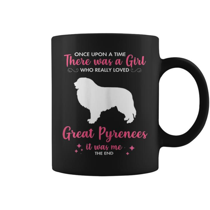 Girl Loves Great Pyrenees Dog Gift For Men Women Mom Dad Him Coffee Mug