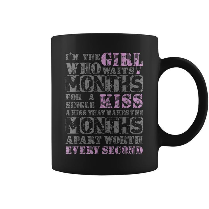 Girl Who Waits Months | Military Girlfriend Apparel Coffee Mug
