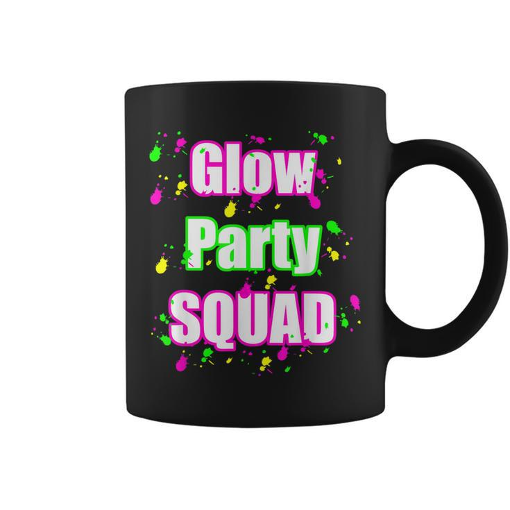 Glow Party Squad Paint Splatter Effect Neon Glow Party  Coffee Mug