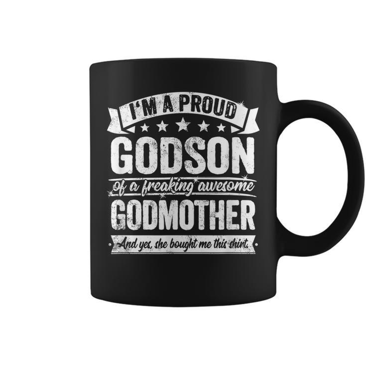 Godson Funny Gift Awesome Godmother Present T  Coffee Mug