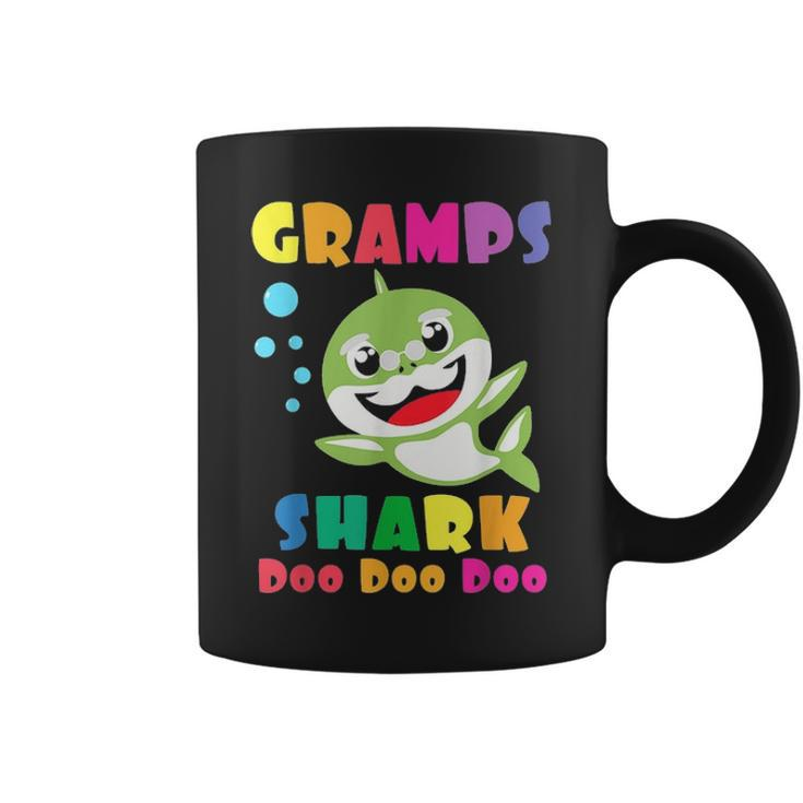 Gramps Shark  Funny Fathers Day Gift For Mens Dad Coffee Mug