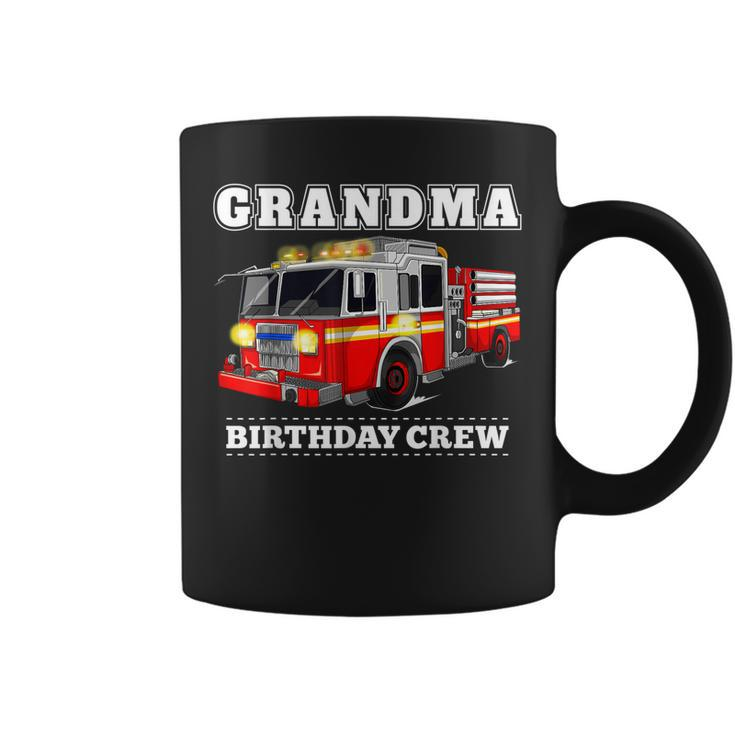 Grandma Birthday Crew Fire Truck Firefighter Fireman Party  Coffee Mug
