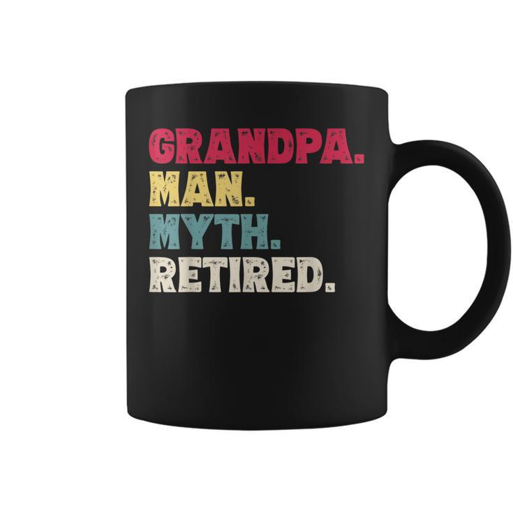 Grandpa Man Myth Retired Funny Fathers Day Retirement Gift Gift For Mens Coffee Mug