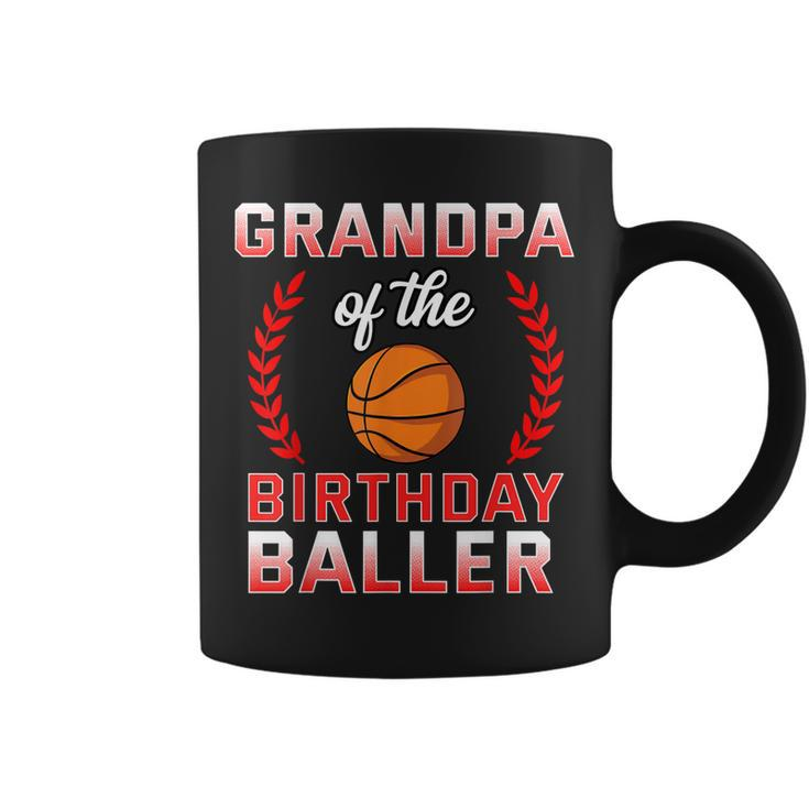 Grandpa Of The Birthday Boy Basketball Bday Coffee Mug