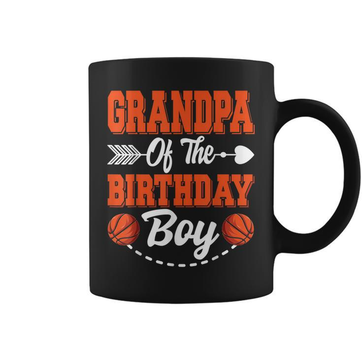 Grandpa Of The Birthday Boy Basketball Matching Family Party Coffee Mug