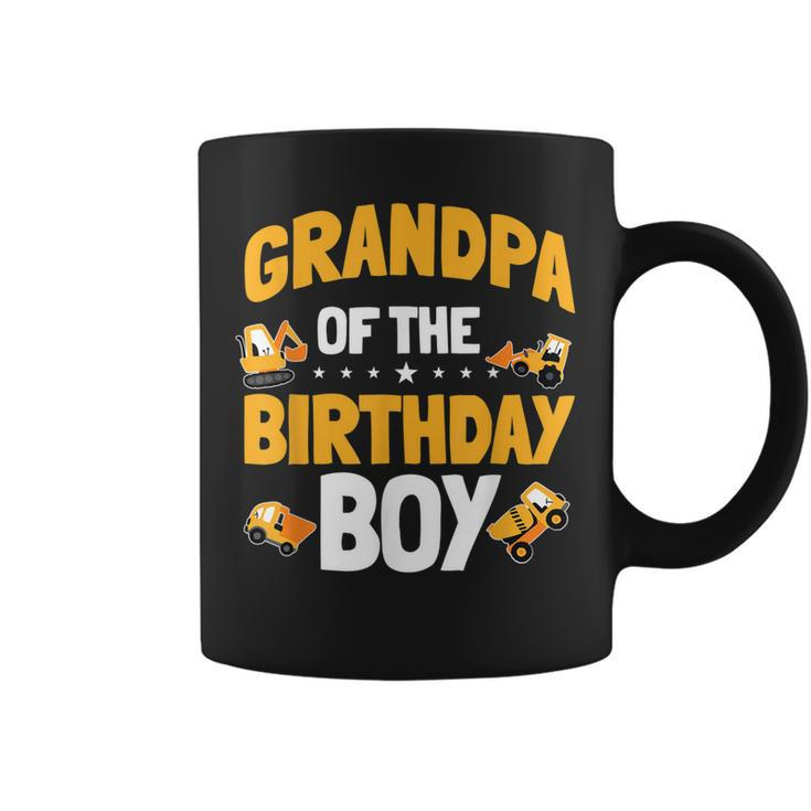 Grandpa Of The Birthday Boy Construction Worker Bday Party Coffee Mug