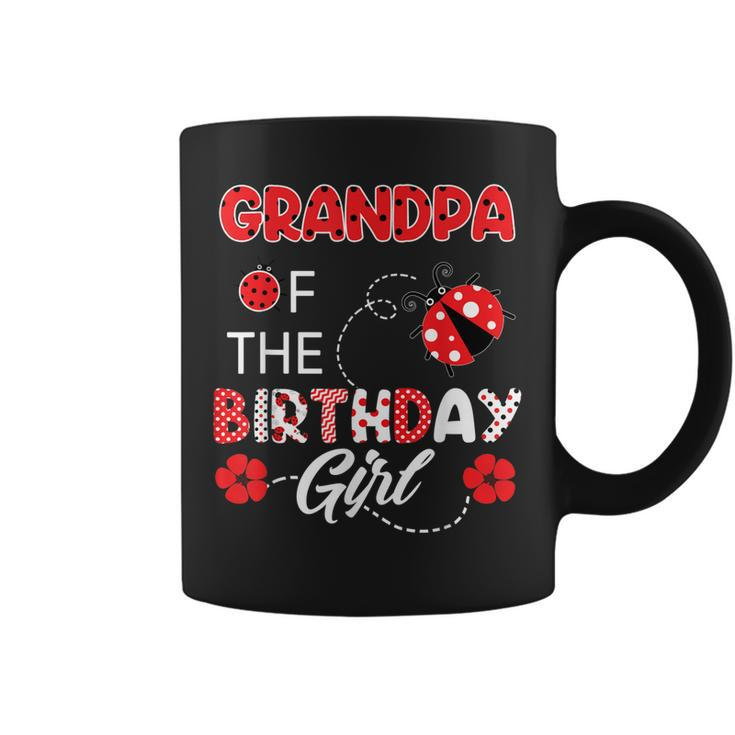 Grandpa Of The Birthday Girl Family Ladybug Birthday Gift For Mens Coffee Mug