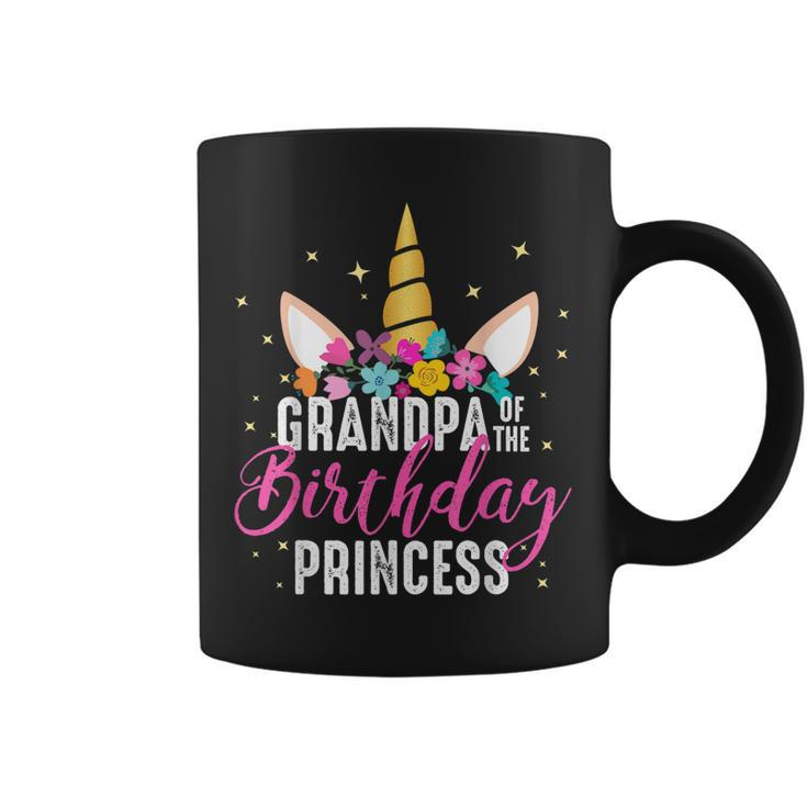 Grandpa Of The Birthday Princess Gifts Unicorn Birthday Coffee Mug