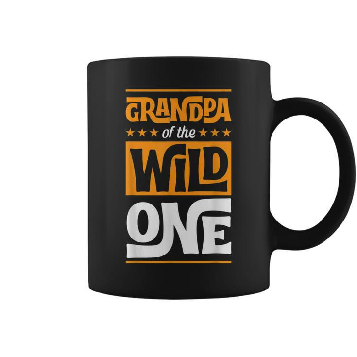 Grandpa Of The Wild One Funny Grandfather Gift Idea White Gift For Mens Coffee Mug