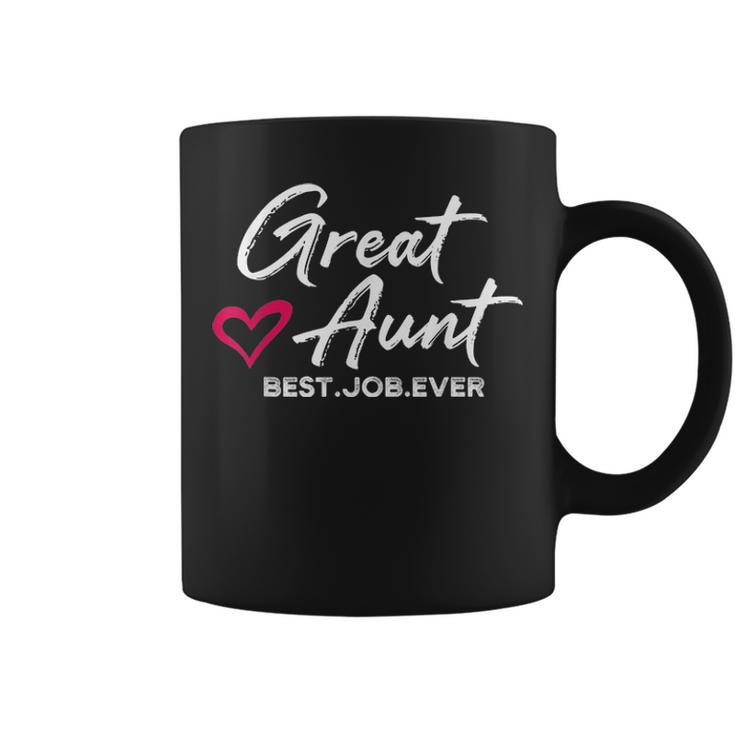 Great Aunt Best Job Ever Auntie Cute Mothers Day Gifts V2 Coffee Mug