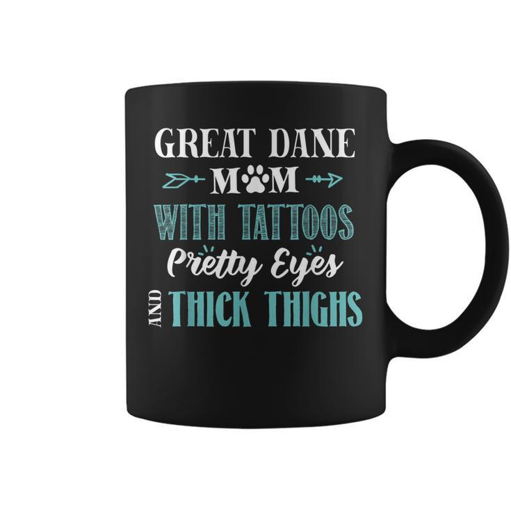 Great Dane Mom Tattoos Dog Lover Mothers Day Gift Shirt Coffee Mug