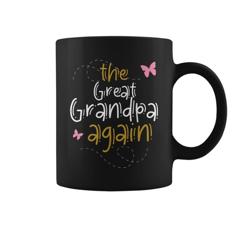 Great Grandpa Again 2023 Baby Shower Pregnancy Family Match Coffee Mug