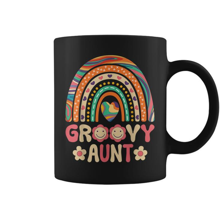 Groovy Aunt 60S Costume 70S Outfit Rainbow Hippie  Auntie  Coffee Mug