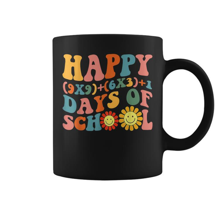Groovy Happy 100 Days Of School Math Formula Teachers Kids  Coffee Mug