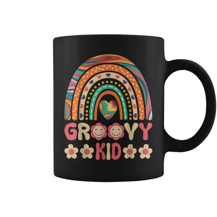 Groovy Kid 60S Theme Costume 70S Style Outfit Rainbow Hippie  Coffee Mug