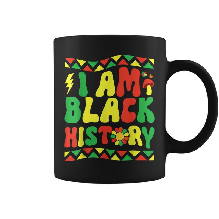 Groovy Retro Black History Month I Am Black History Pride  Coffee Mug