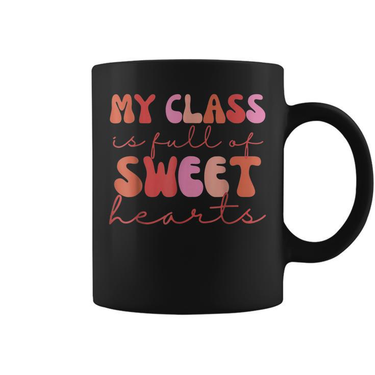 Groovy Teacher Valentine Back To School 100 Days Of School  V2 Coffee Mug