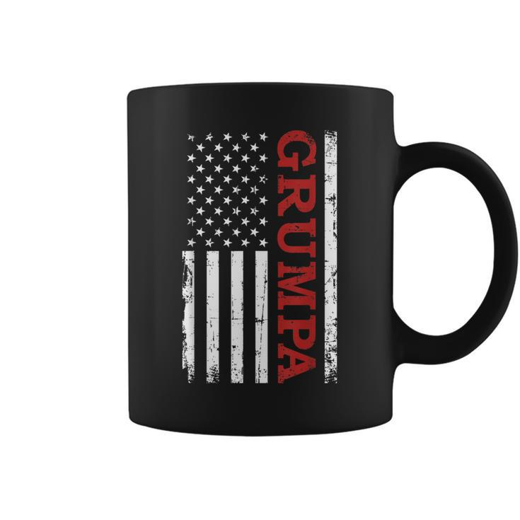Grumpa Us American Vintage Flag For Grandpa Gift For Mens Coffee Mug
