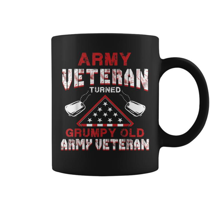 Grumpy Old Army Veteran Funny Patriotic Vet T  Gift For Mens Coffee Mug