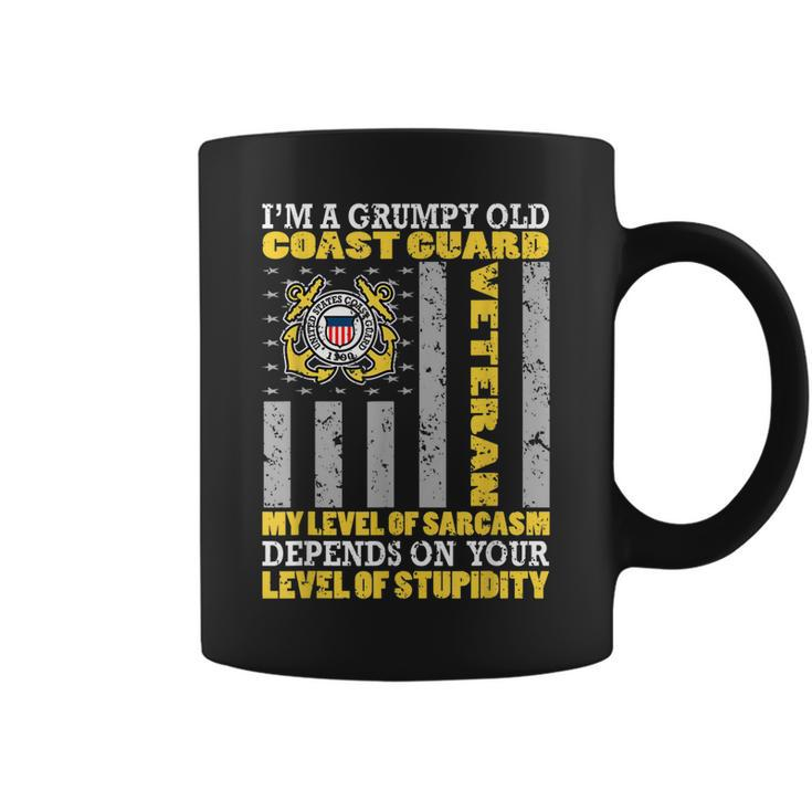 Grumpy Old Coast Guard United States Military Veteran Gift  Coffee Mug