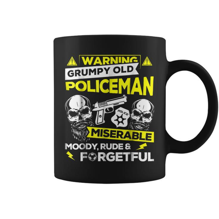 Grumpy Old Policeman T  Miserable Moody Rude Gift For Mens Coffee Mug
