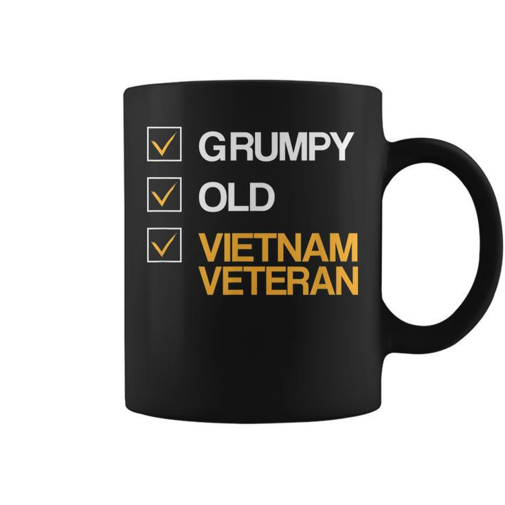 Grumpy Old Vietnam Veteran Funny American Veteran Grandpa  Gift For Mens Coffee Mug