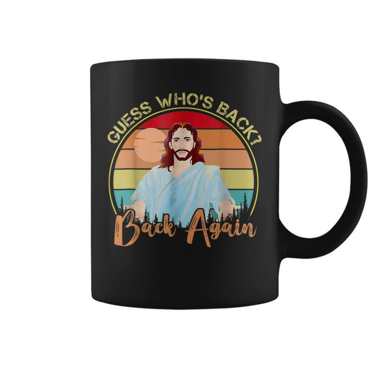 Guess Whos Back_ Happy Easter Jesus Christian Matching  Coffee Mug