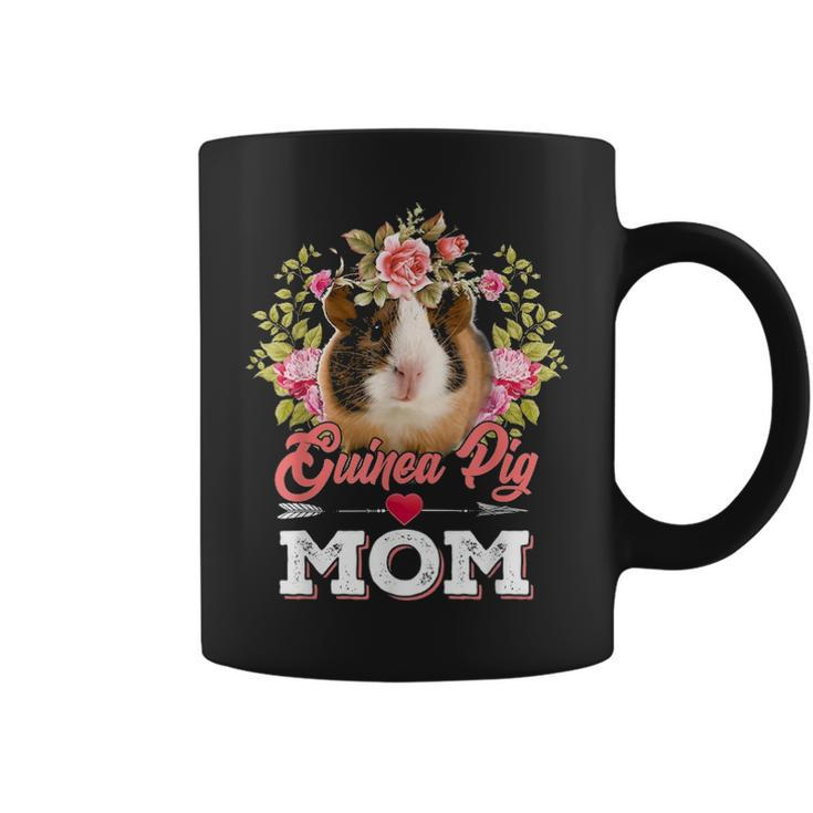Guinea Pig Mom  Floral Arrow Mothers Day Gift Coffee Mug