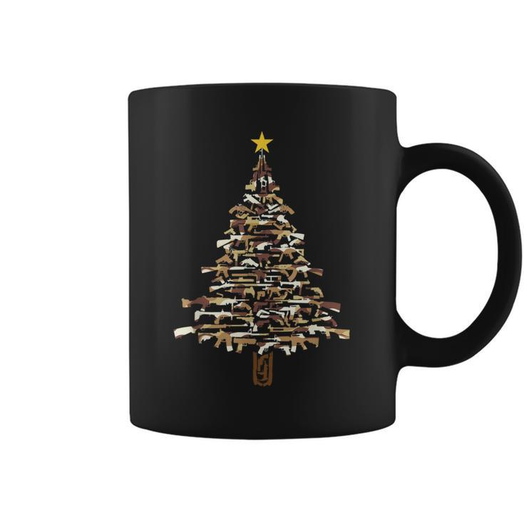 Guns Christmas Tree - Camo Print Xmas Gift For Gun Lover Coffee Mug