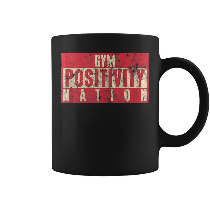 Gym Positivity Nation Funny Fitness  Coffee Mug