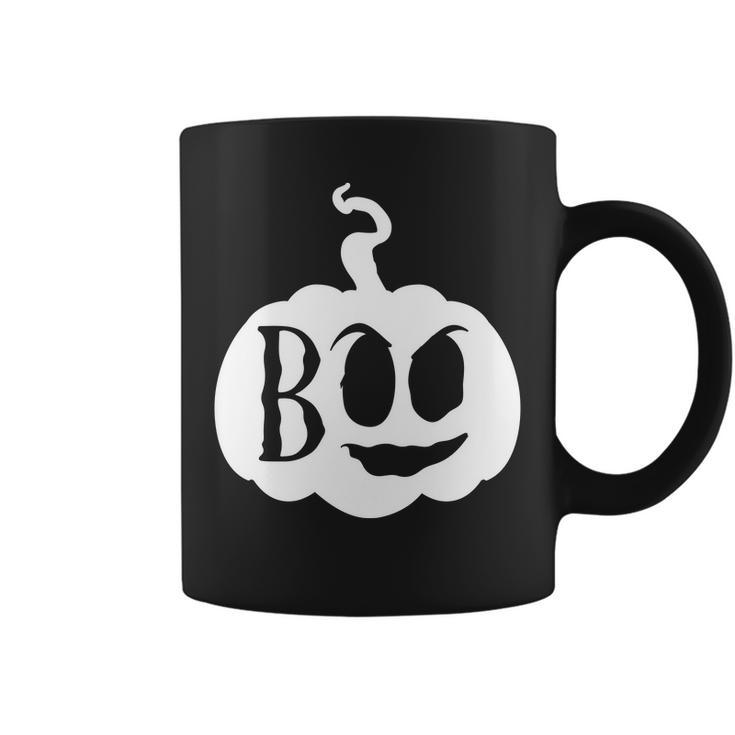 Halloween Boo - Pumpkin White Custom Men Women T-Shirt Graphic Print Casual Unisex Tee Coffee Mug