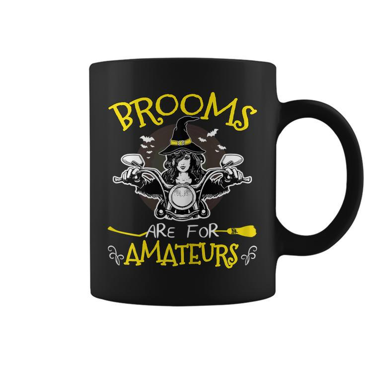 Halloween Witch Riding Motorcycle Brooms Are For Amateurs Gift For Womens Coffee Mug