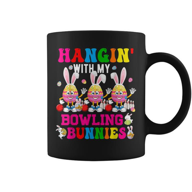 Hangin With My Bowling Bunnies Three Cute Bunny Eggs Player  Coffee Mug
