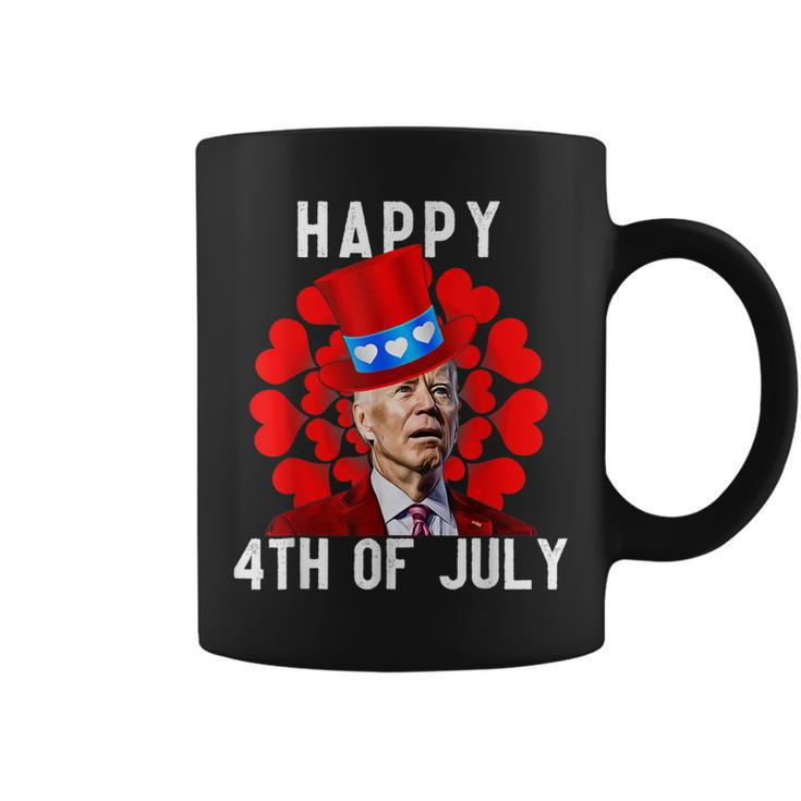Happy 4Th Of July Confused Joe Biden Funny Valentines Day  Coffee Mug