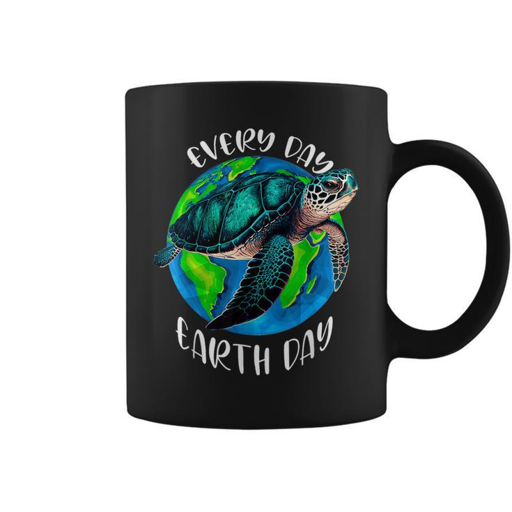 Happy Earth Day Save The Planet Give New Life To Sea Turtles  Coffee Mug