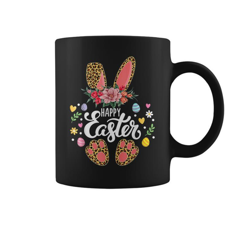 Happy Easter Bunny Leopard Easter Egg Hunt Squad Easter Day  Coffee Mug