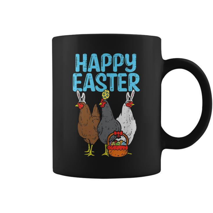 Happy Easter Chicken Bunnies Egg Poultry Farm Animal Farmer  Coffee Mug