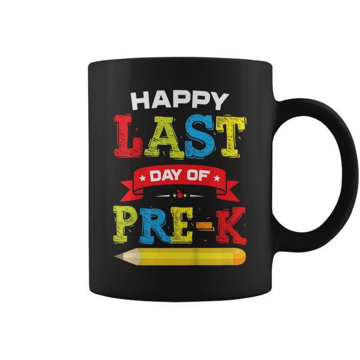 Happy Last Day Of Pre-K  Graduation Teacher Students Coffee Mug