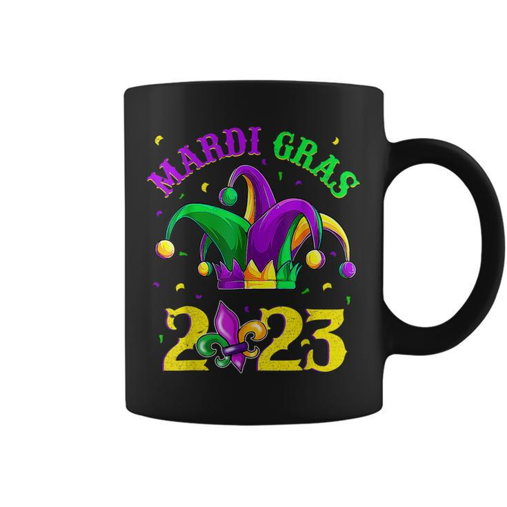 Happy Mardi Gras 2023 Jester Outfit Kids Girl Boy Men Women  Coffee Mug
