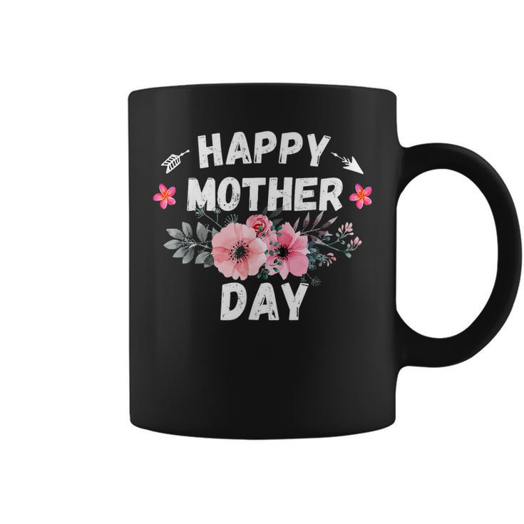Happy Mothers Day 2023 Cute Floral For Women Mom Grandma  Coffee Mug