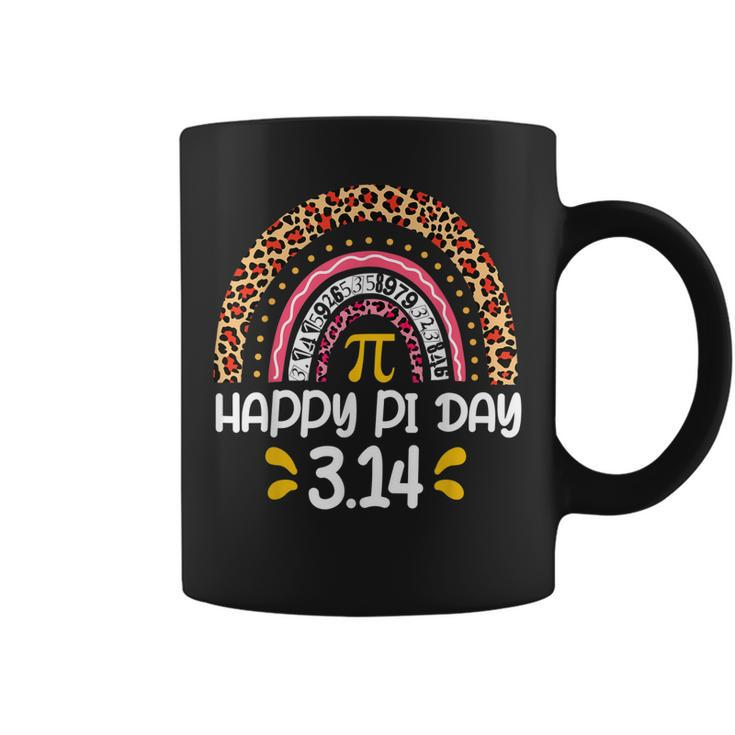Happy Pi Day 3 14 Leopard Rainbow Mathematics Math Teacher  Coffee Mug