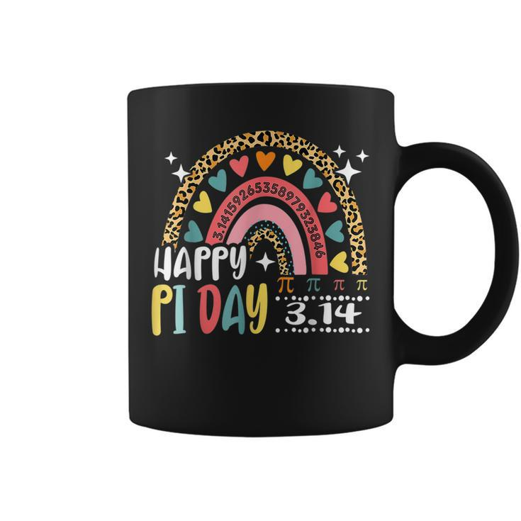 Happy Pi Day Leopard Rainbow Math Teacher Boys Girls Funny  Coffee Mug
