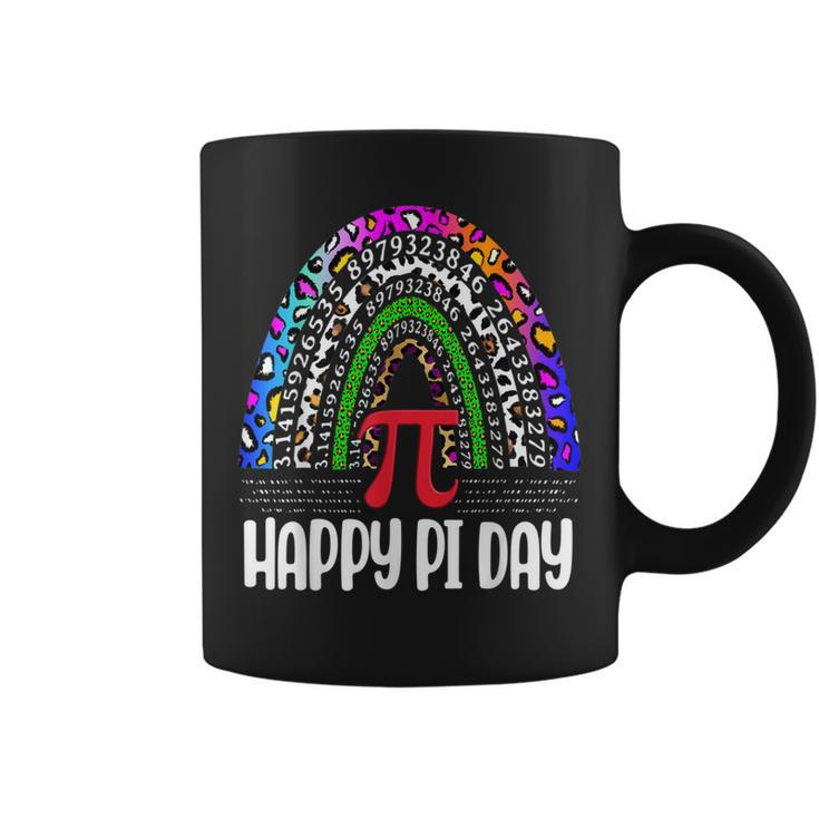 Happy Pi Day Leopard Rainbow Math Teacher Boys Girls Funny  V3 Coffee Mug