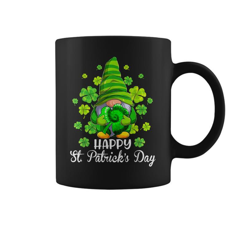 Happy St Patricks Day Gnome Tie Dye Shamrock  Coffee Mug