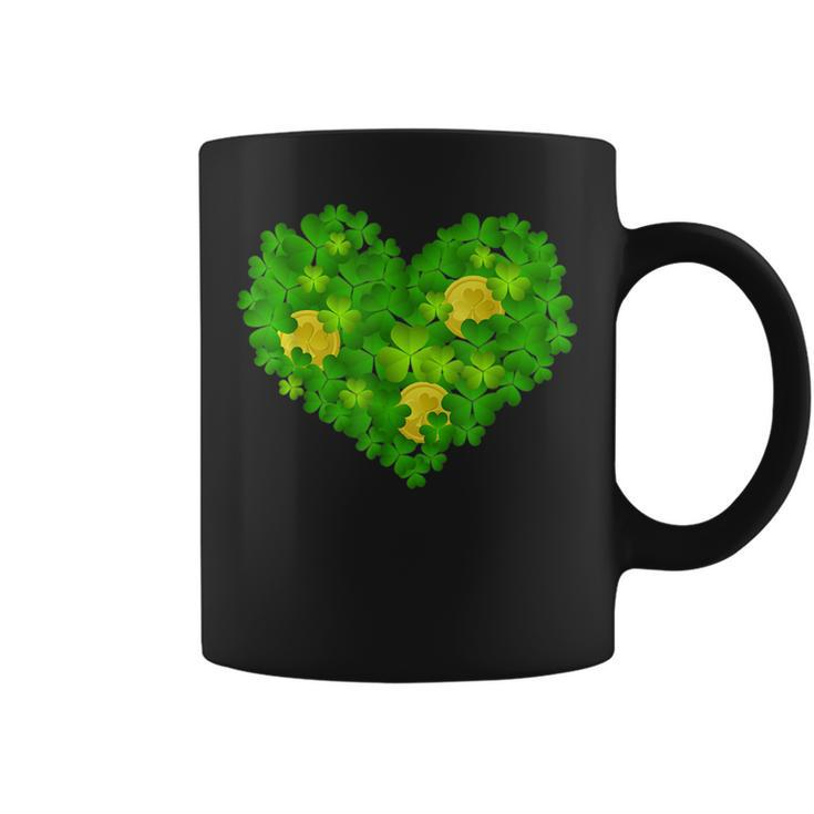 Happy St Patricks Day Heart Lucky Leopard Shamrock Irish  Coffee Mug