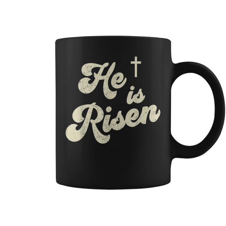He Is Risen Cross Jesus Easter Day Christians   Coffee Mug