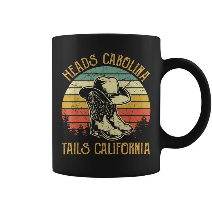 Heads Carolina Tail California Western Cowgirl Country Music  Coffee Mug