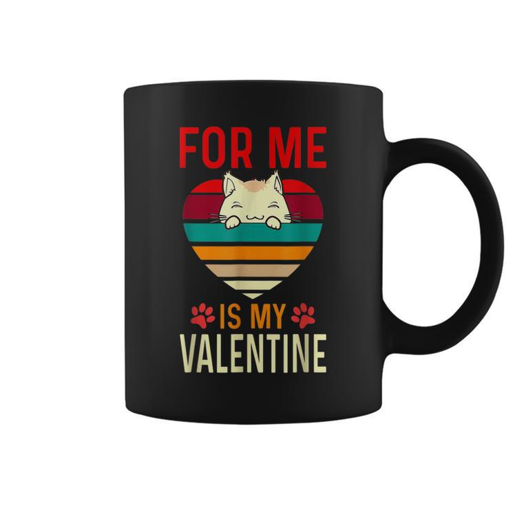 Heart Cat For Valentine For Me My Cat Is My Valentine  Coffee Mug