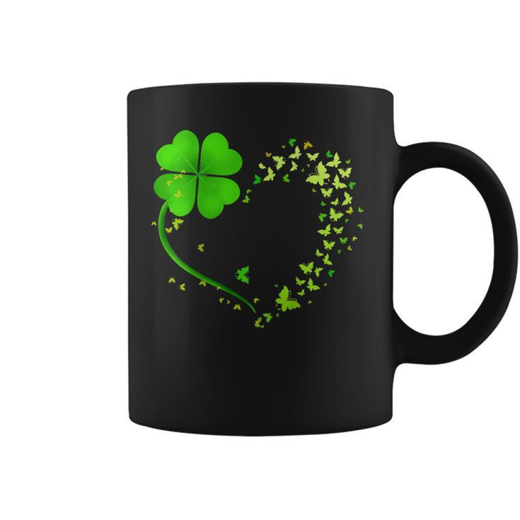 Heart Shamrock Butterfly Happy St Patricks Day Gifts  Coffee Mug