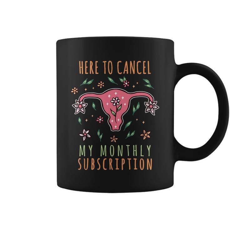 Here To Cancel My Month Subscription Uterus Coffee Mug